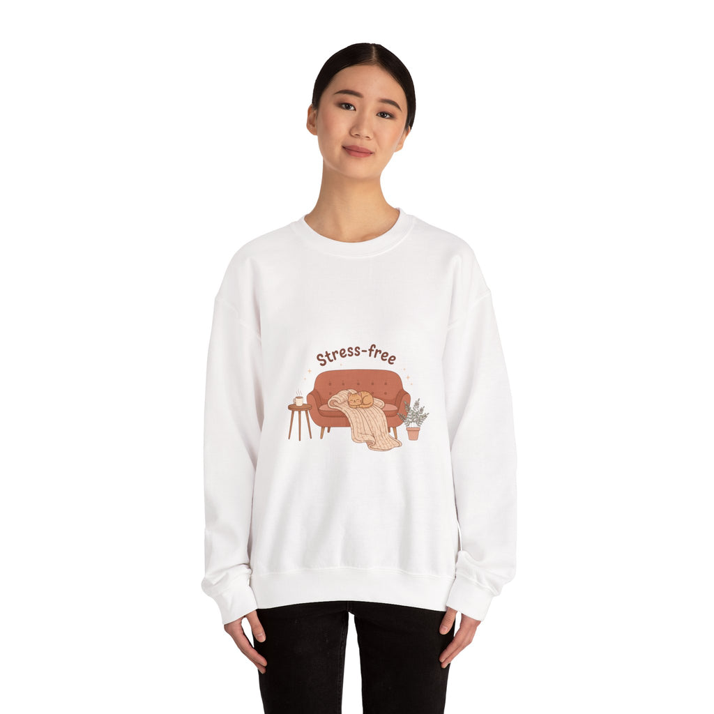 Stress-free Cozy Night Sweatshirt | popcorn sweatshirt, hygge vibes