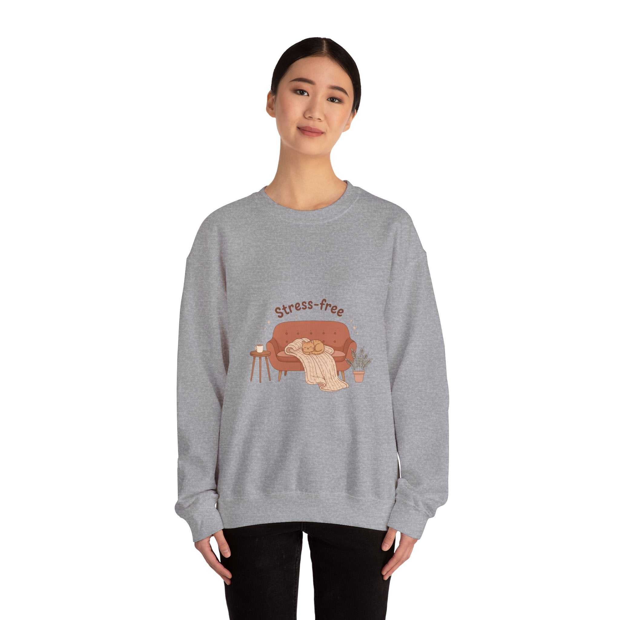 Stress-free Cozy Night Sweatshirt | popcorn sweatshirt, hygge vibes