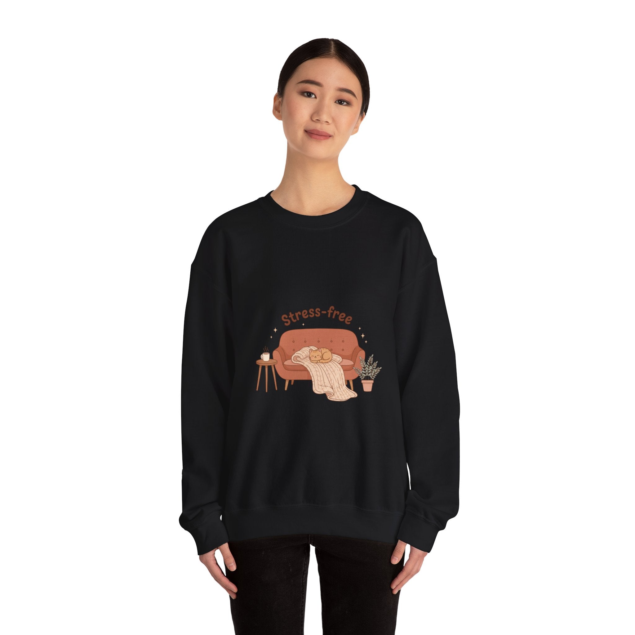 Stress-free Cozy Night Sweatshirt | popcorn sweatshirt, hygge vibes