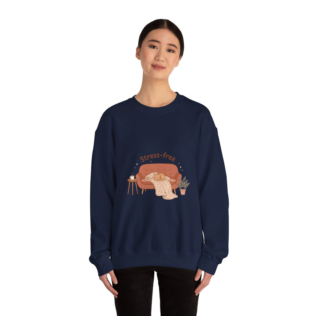 Stress-free Cozy Night Sweatshirt | popcorn sweatshirt, hygge vibes