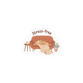 Stress-Free Couch Sticker | cozy night art, hygge vibes